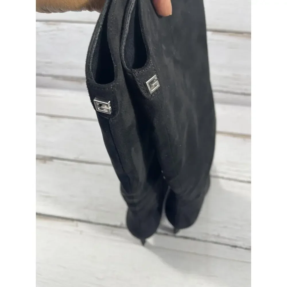 GUESS Boots Womens Size 7M Black Faux Suede Palisa3-WC Knee High Pointed Toe - Picture 8 of 15
